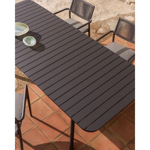 Kovinska vrtna miza 100x185 cm Izola – Kave Home-image-3