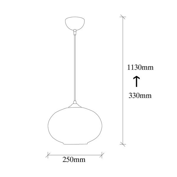 Oker rumena/črna viseča svetilka s steklenim senčilom ø 25 cm Camini – Opviq lights-image-4
