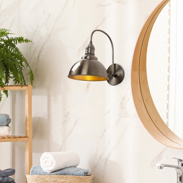 Medeninasta stenska svetilka ø 21 cm Varzan – Opviq lights-image-1
