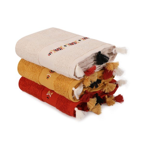 Frotirne bombažne brisače v kompletu 3 ks 50x90 cm Asorti – Foutastic