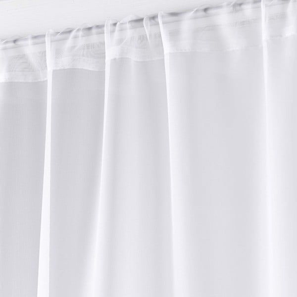 Bele prosojne zavese v kompletu 2 ks iz mikrosatena 70x200 cm Voiline – douceur d'intérieur-image-1