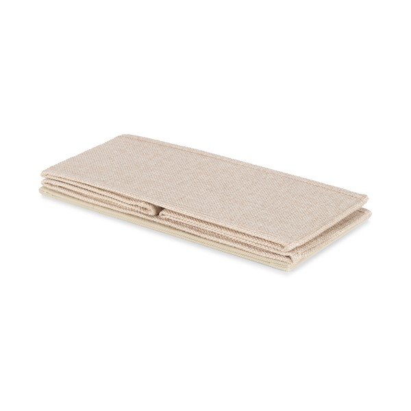 Bež tekstilna škatla za shranjevanje 28x12x12 cm Sandy – Compactor-image-1