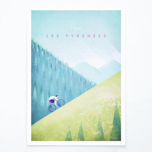 Plakat Travelposter Les Pyrenees, A3