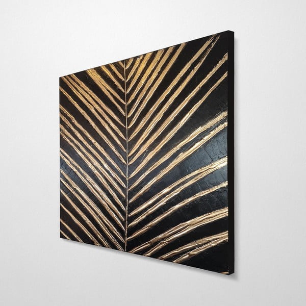 Ročno naslikana slika 70x70 cm Palm Leaf – Wallity-image-4