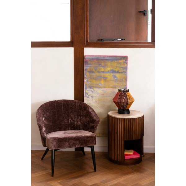 Vijoličen fotelj Georgia – Dutchbone-image-1