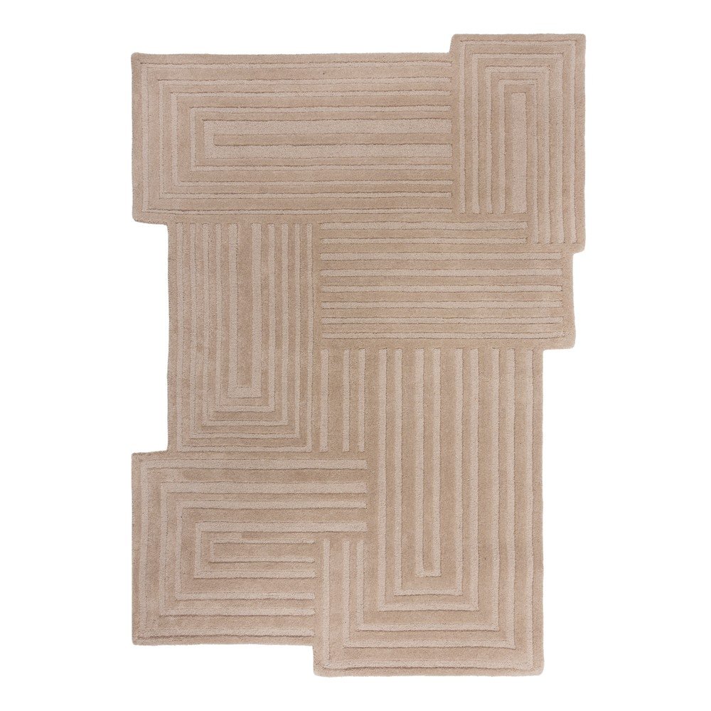 Ročno tkana volnena preproga Zen Rectangles