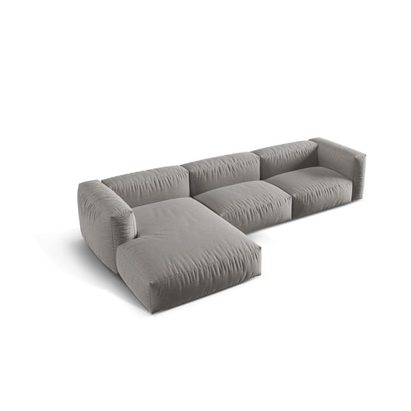 Svetlo siva kotna sedežna garnitura (levi kot) Martina – Micadoni Home-image-1