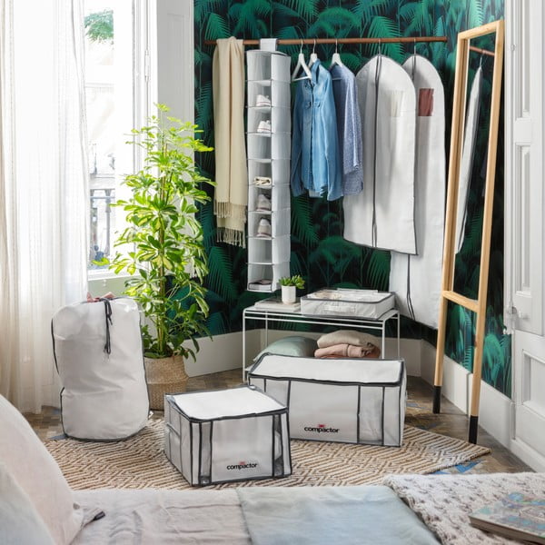 Vakuumske ojačane tekstilne škatle za shranjevanje oblačil v kompletu 2 ks 65x45x27 cm Life – Compactor-image-1