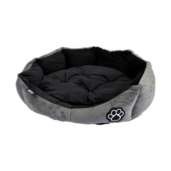 Siva podloga za pse iz semiša ø 50 cm Flakes – Love Story