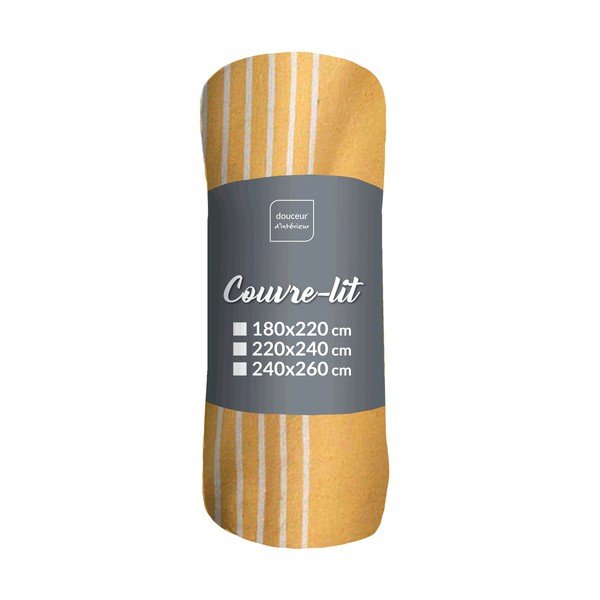 Rumeno pregrinjalo 240x260 cm Adele – douceur d'intérieur