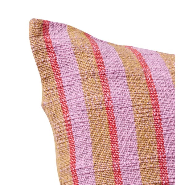 Rožnato-rjava bombažna okrasna blazina Hübsch Rita, 50 x 50 cm-image-2