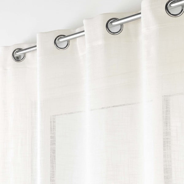 Kremno bela prosojna zavesa 140x280 cm Haltona – douceur d'intérieur-image-1