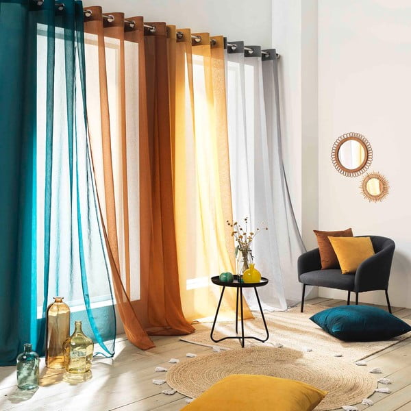 Kremno bela prosojna zavesa iz tančice 140x240 cm Casual – douceur d'intérieur-image-4