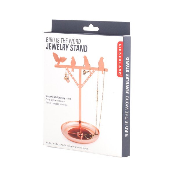 Stojalo za nakit v bakreni barvi Kikkerland Bird, višina 20 cm-image-2