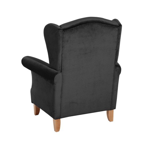 Črn žametni fotelj Max Winzer Verita Velvet-image-2