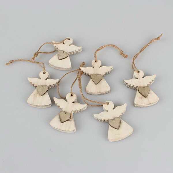 Komplet 6 visečih božičnih okraskov v obliki angela Dakls Edward