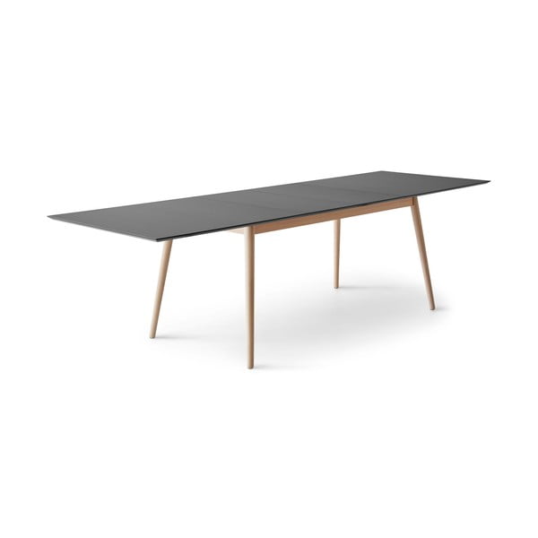 Črna/naravna raztegljiva jedilna miza s črno mizno ploščo 100x210 cm Meza – Hammel Furniture-image-1