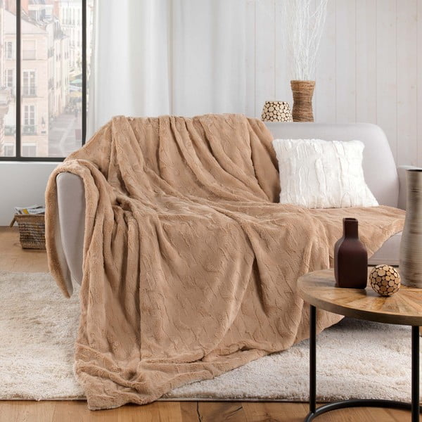 Okrasna blazina iz umetnega krzna 45x45 cm Foxy – douceur d'intérieur-image-1