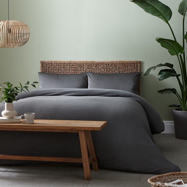 Siva posteljnina 200x200 cm So Soft - Catherine Lansfield-image-1