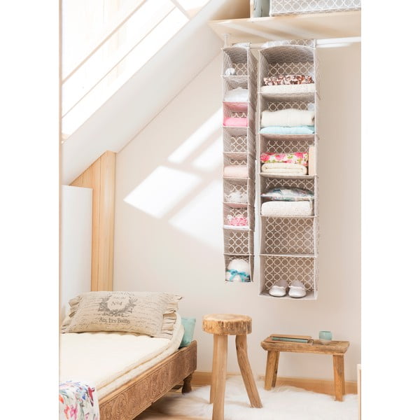 Bež viseči organizator s 6 predali Kompaktor, širina 30 cm-image-4