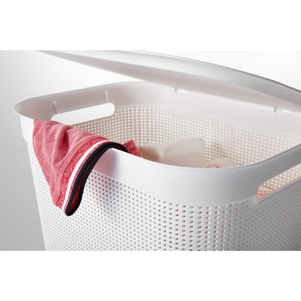 Bel plastični koš za perilo 50 l Brisen - Rotho-image-4