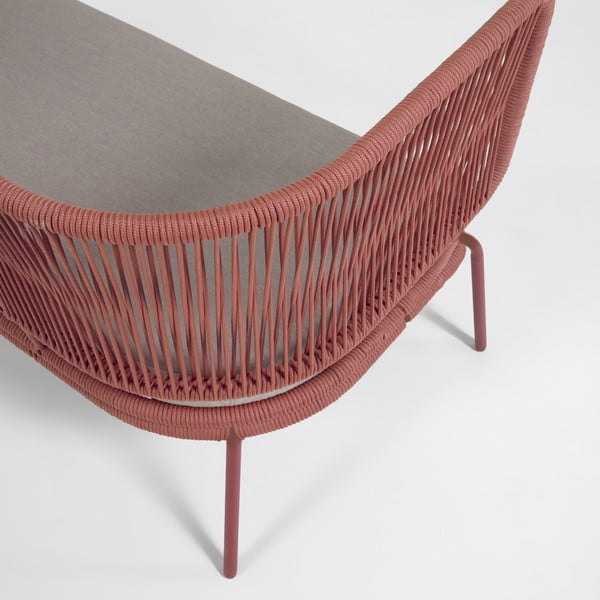 Vrtni kavč v terakoti z jekleno konstrukcijo Kave Home Nadin-image-1