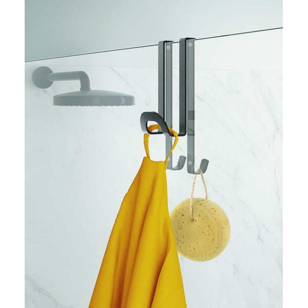 Siva kljukast obešalnik Metaltex Origin-image-1