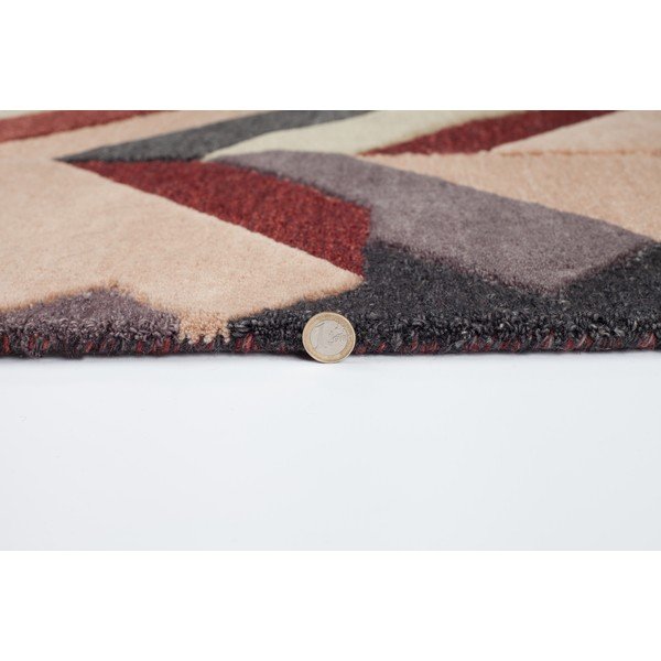 Rdeča in siva ročno tkana preproga Flair Rugs Salon, 120 x 170 cm-image-3