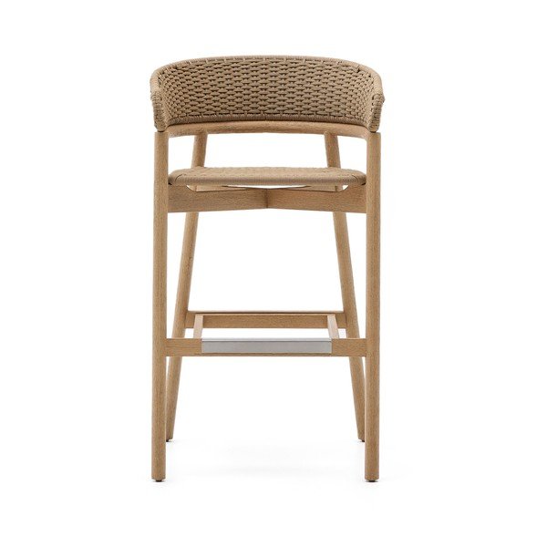 Vrtni barski stol iz masivnega lesa v naravni barvi Arinella – Kave Home-image-2