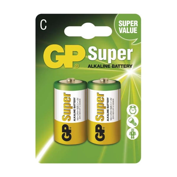 Komplet 2 alkalnih baterij EMOS GP Super C
