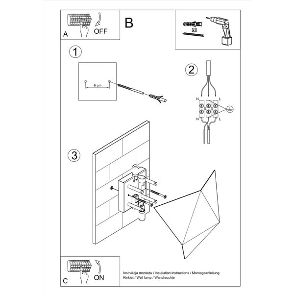 Bela stenska svetilka Sollux Estel-image-4
