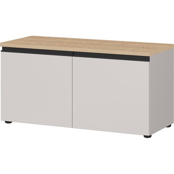 Sivo-bež/v svetli naravni barvi omarica za čevlje s klopjo 96x49x41 cm Cormano – Germania