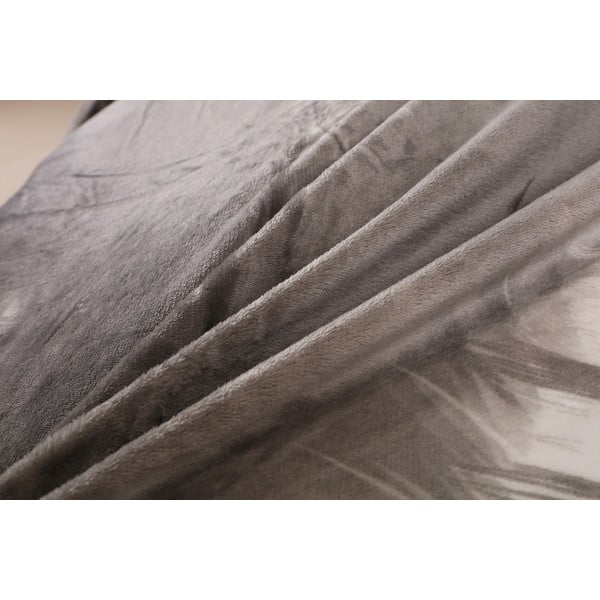 Siva enojna posteljnina iz mikropliša 140x200 cm – My House-image-3