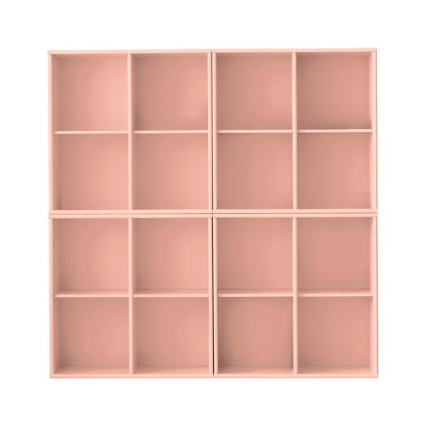 Rožnat stenski regal 140x140x27 cm Mistral – Hammel Furniture