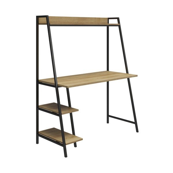 Stenska pisalna miza v hrastovem dekorju 50x110 cm Bushwick – Novogratz-image-2