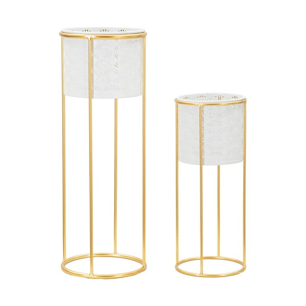 Kovinska stojala za cvetlične lonce v kompletu 2 ks ø 17 cm (višina 46 cm) Whity – Mauro Ferretti