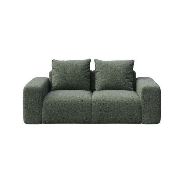 Zelena sedežna garnitura iz tkanine bouclé 212 cm Monce – Rodier