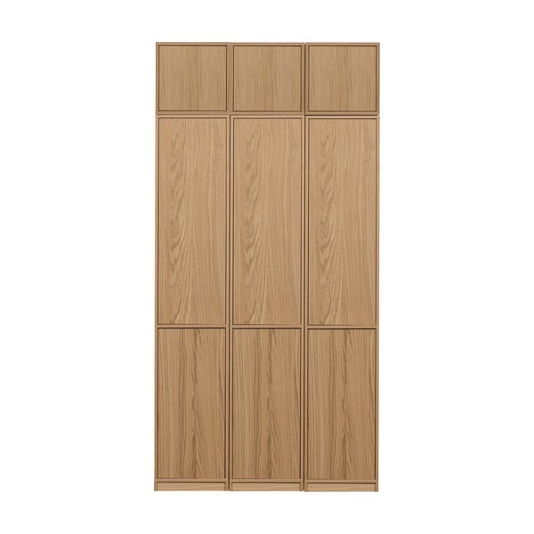 Modularna knjižna polica v hrastovem dekorju v naravni barvi 120x243 cm Modulair – vtwonen