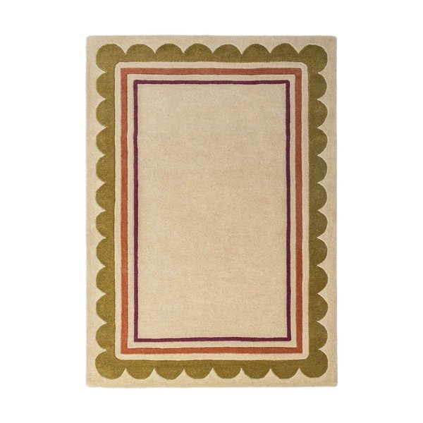 Ročno tkana volnena preproga v naravni barvi 120x170 cm Lois – Flair Rugs
