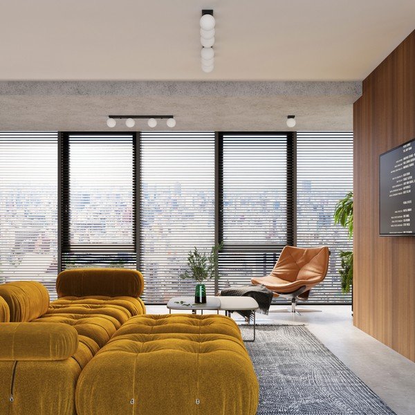 Črna stropna svetilka s steklenim senčilom ø 12 cm Umerta – Sollux-image-4