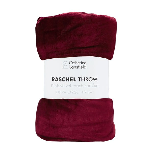 Rdeče pregrinjalo 200x240 cm Raschel - Catherine Lansfield-image-4