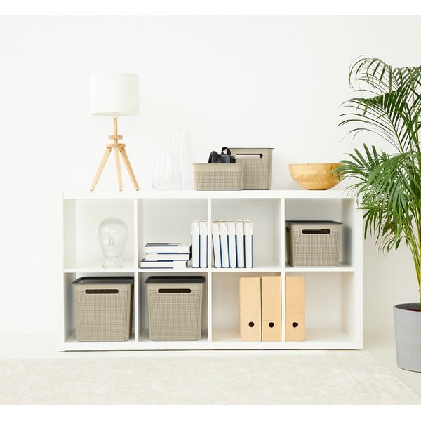 Bež košara za shranjevanje iz reciklirane plastike Brisen - Rotho-image-1