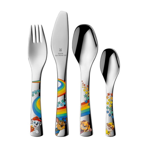 4-delni komplet otroškega jedilnega pribora iz nerjavečega jekla WMF Paw Patrol
