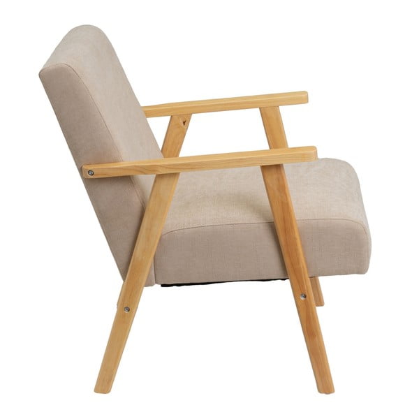 Bež fotelj iz šenilje Vintage – Casa Selección-image-3