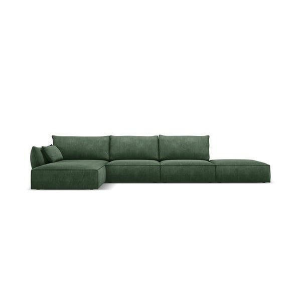 Temno zelen kotni kavč (levi kot) Vanda - Mazzini Sofas