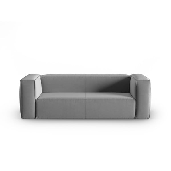 Siva žametna sedežna garnitura 200 cm Mackay – Cosmopolitan Design