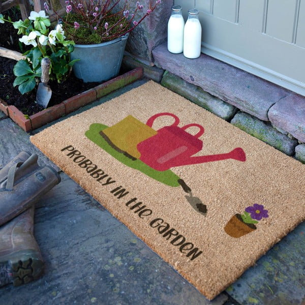 Predpražnik iz kokosovih vlaken 40x60 cm Probably in the Garden – Artsy Doormats-image-2