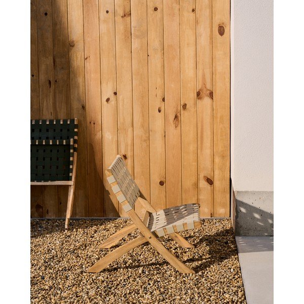 Vrtni fotelj iz masivnega lesa v naravni barvi Chabeli – Kave Home-image-1