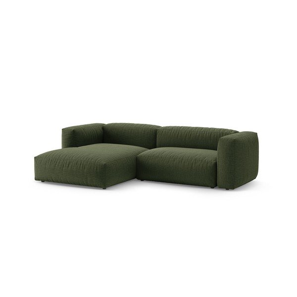 Zelena raztegljiva kotna sedežna garnitura (levi kot/z ležalnikom) – Micadoni -image-3