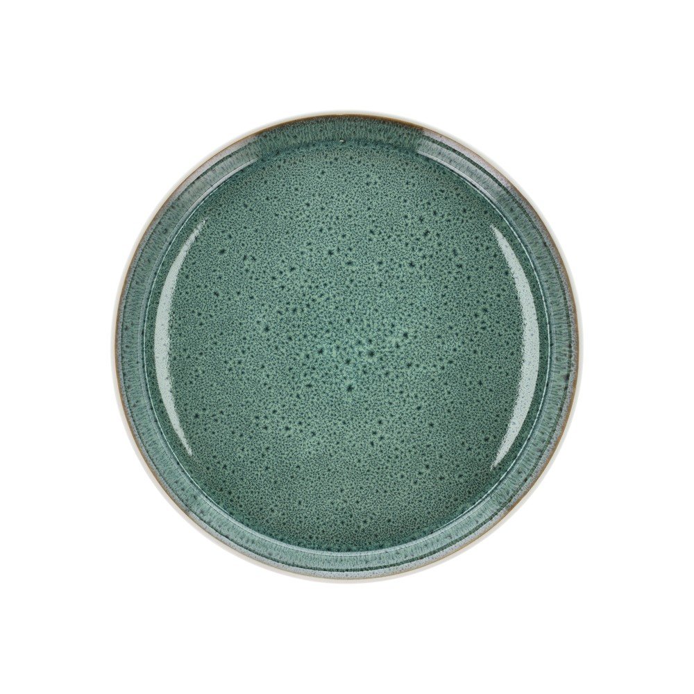 Belo-zelen krožnik iz kamenine ø 27 cm Gastro White/Green